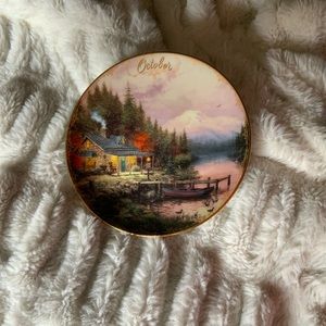Thomas Kinkade’s Simpler Times October - End of a Perfect Day Plate